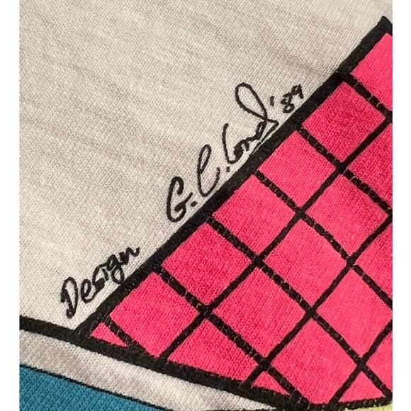 VTG 80s Single Stitch SPRINT CAR RACING Tiny Tee Double Side Cris Eash S Neon - Picture 3 of 8